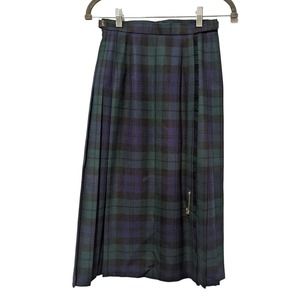 Vintage Scottish Pleated Skirt Ballantrae Prep School Midi Skirt